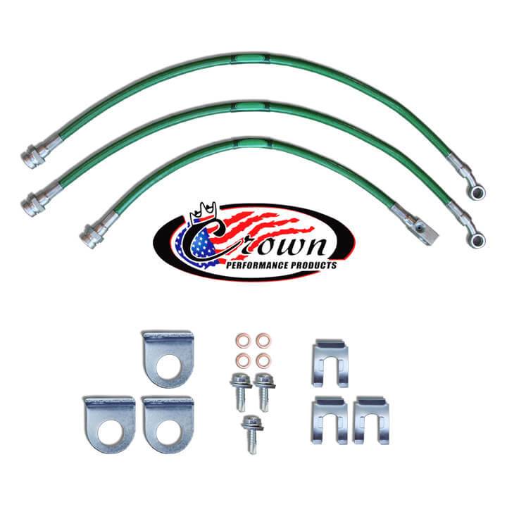 Jeep Cherokee, Sportwagon, Wagoneer, Mid Size XJ Series (1984-1989) 0″-2″ Lift – Stainless Steel Brake Line Kit