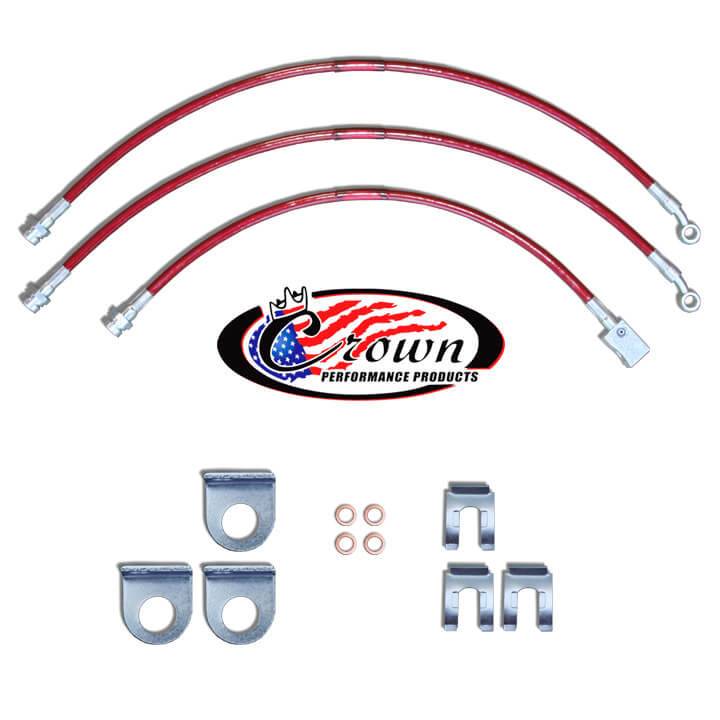 Jeep Cherokee, Sportswagon, Mid Size XJ Series (1990-2001) 0″-2″ Lift – Stainless Steel Brake Line Kit