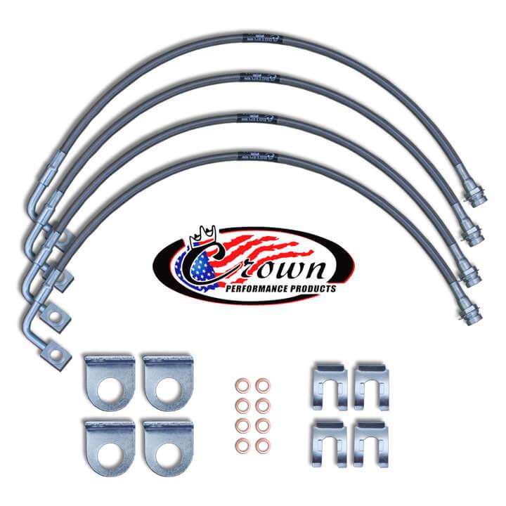 Jeep JK Wrangler (2007-2010) 0″-2″ Lift – Stainless Steel Brake Line Kit