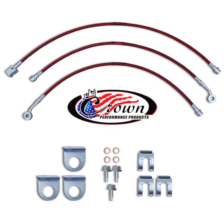 Jeep TJ Wrangler (1997-2006) 0″-7″ Lift – Stainless Steel Brake Line Kit