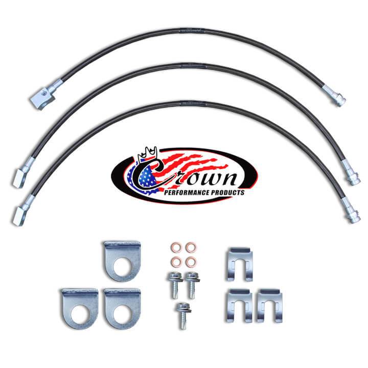 Jeep YJ Wrangler 1990-1996 0″-2″ Lift – Stainless Steel Brake Line Kit